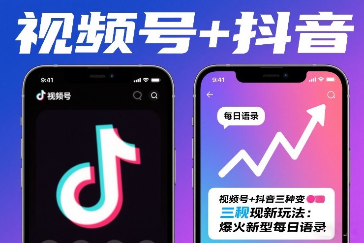 视频号+抖音三种变现新玩法:爆火新型每日语录,賺麻了