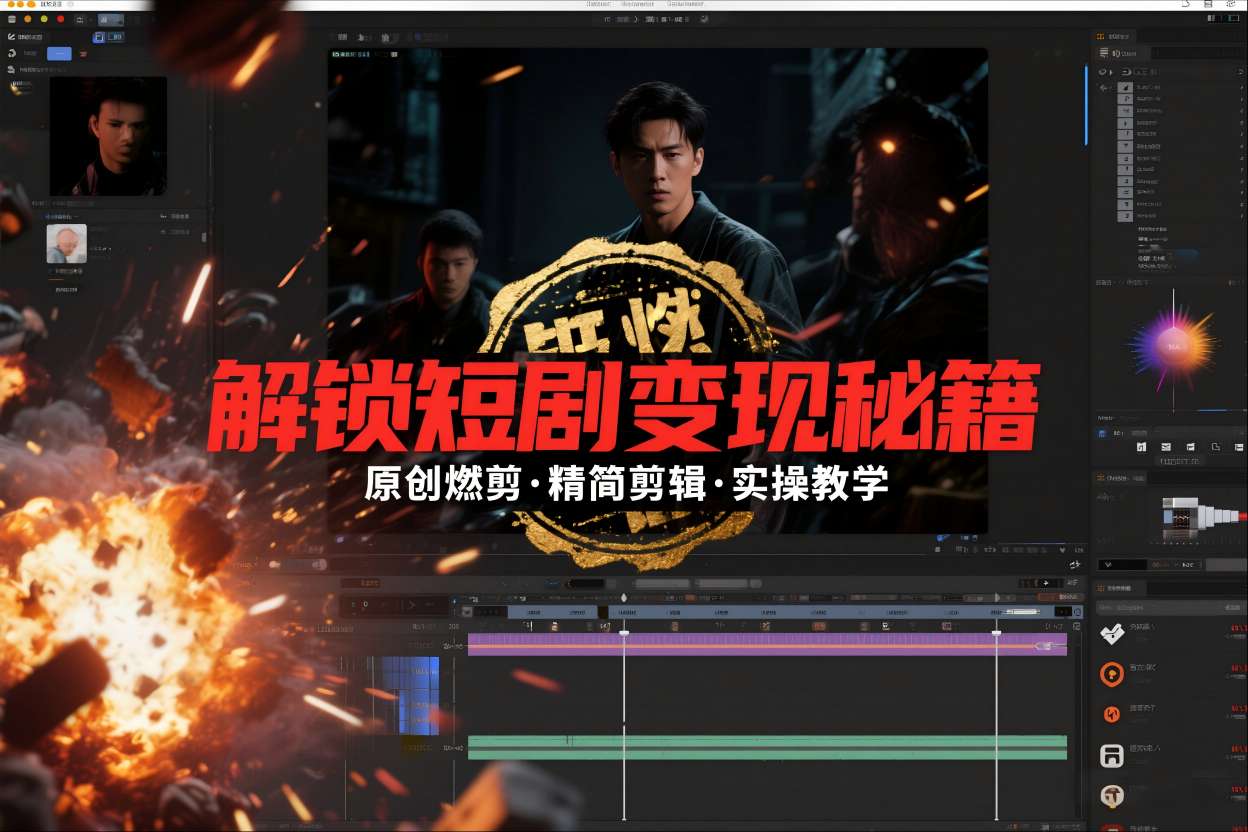 短剧拉新之原创燃剪精简剪辑实操课，解锁短剧变现秘籍-智云网