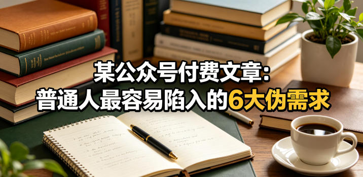 某公众号付费文章：普通人最容易陷入的6大伪需求-智云网
