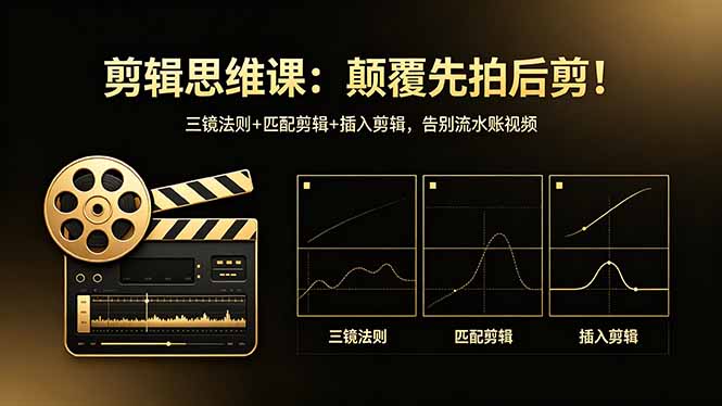 剪辑思维课：颠覆先拍后剪！三镜法则+匹配剪辑+插入剪辑，告别流水账视频-智云网