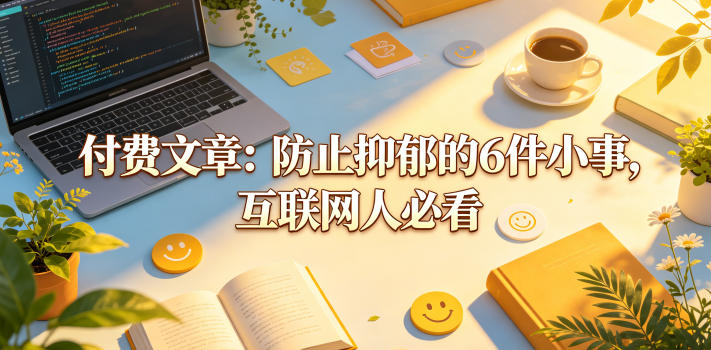 付费文章：防止抑郁的6件小事，互联网人必看！-智云网