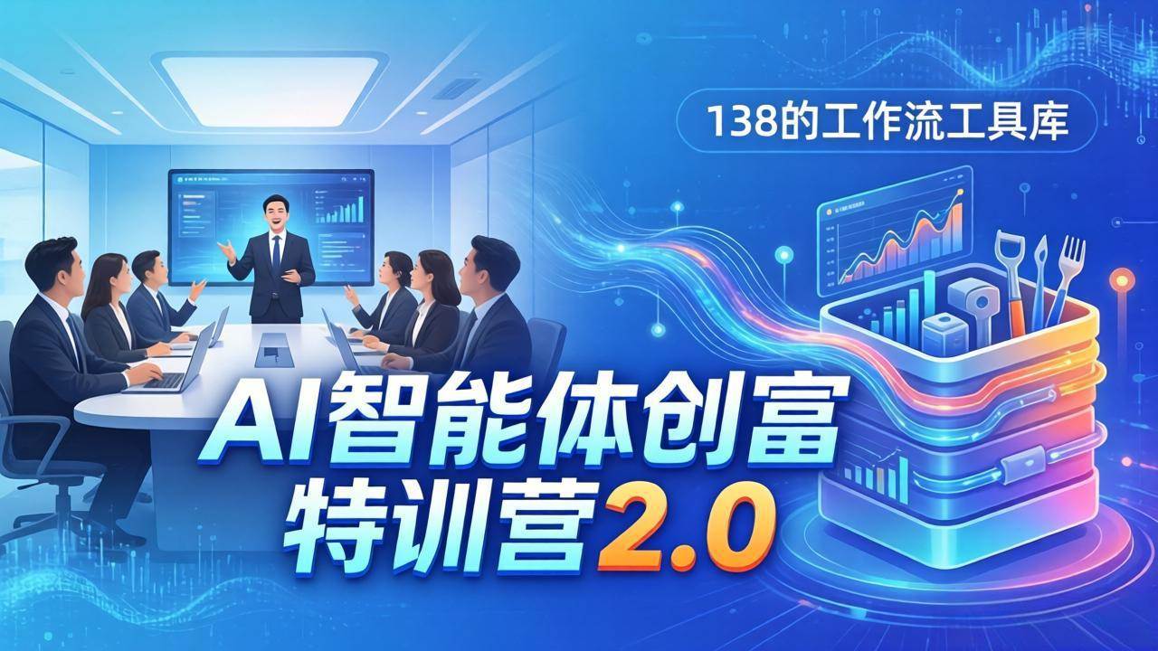（17833期）AI智能体创富训练营2.0：3天闭门直播+视频课+工具库，从0到1搭建智能体附138个工作流-智云网