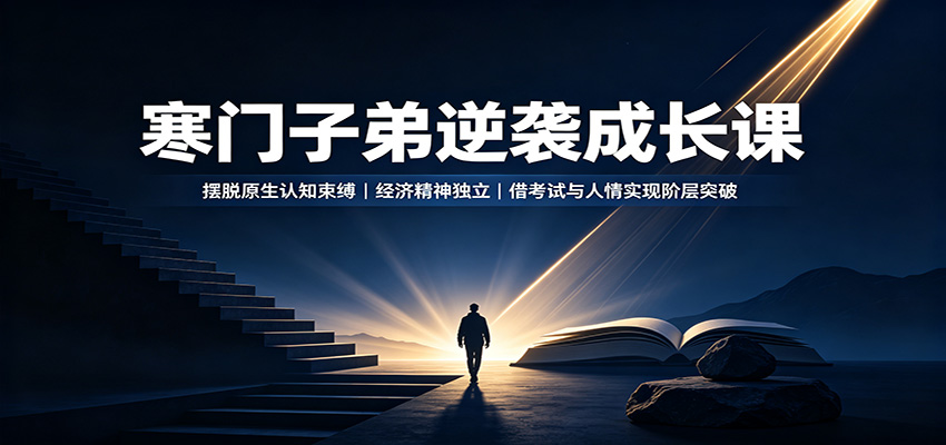 寒门子弟逆袭成长课:摆脱原生认知束缚,经济精神独立,借考试与人情实现阶层突破-智云网