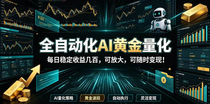 (19254期)全自动化AI黄金量化,每日稳定收益几百,可放大,可随时变现!-智云网