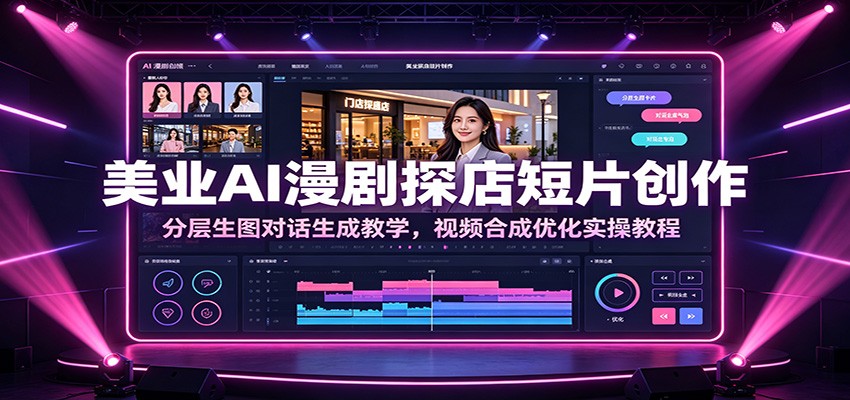 美业AI漫剧探店短片创作:分层生图对话生成教学,视频合成优化实操教程-智云网