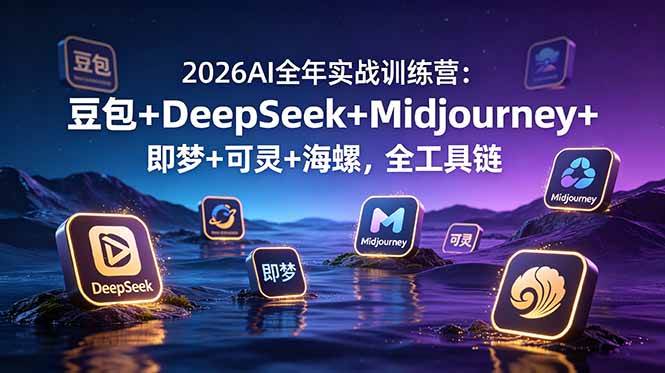 （19038期）2026AI全年实战训练营：豆包+DeepSeek+Midjourney+即梦+可灵+海螺，全工具链-智云网
