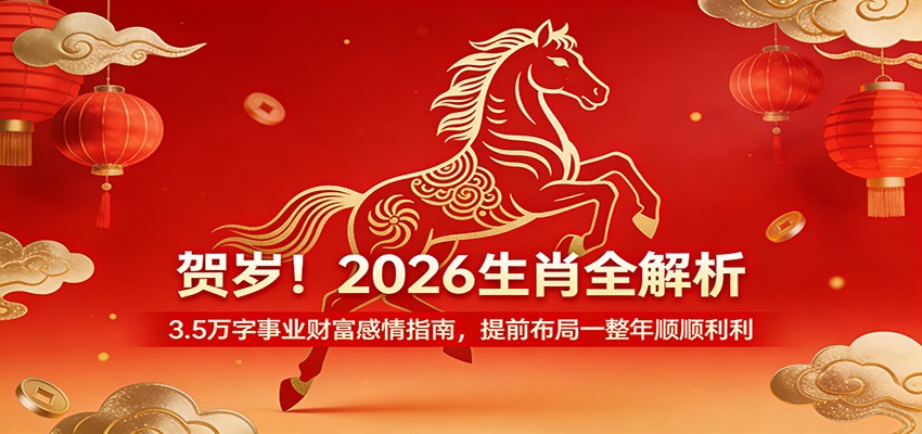 贺岁！2026生肖全解析，3.5万字事业财富感情指南，提前布局一整年顺顺利利-智云网