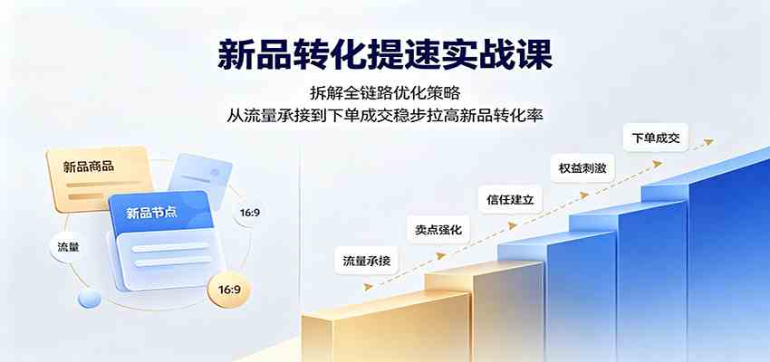 新品转化提速实战课：拆解全链路优化策略，从流量承接到下单成交稳步拉高新品转化率-智云网
