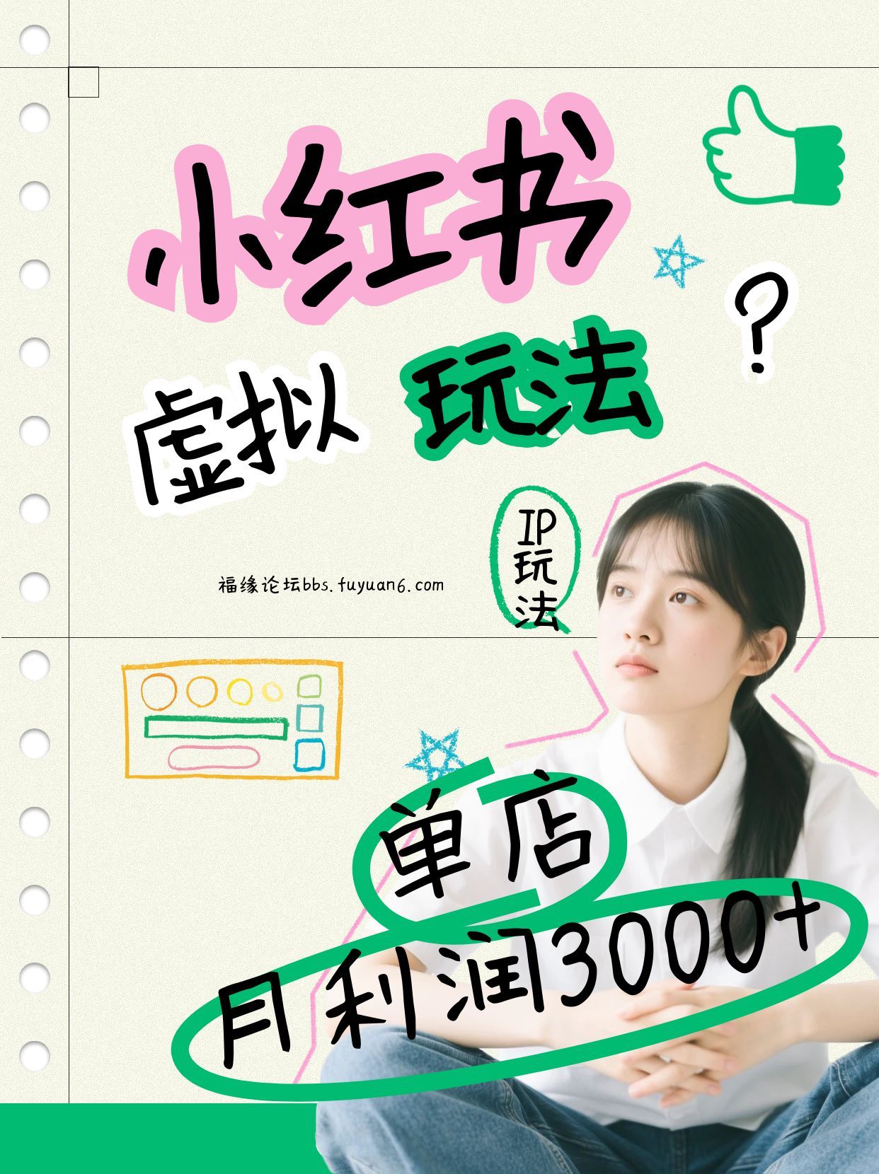 小红书虚拟玩法(铺货流和单品玩法)，单店月利润3000+，IP打法+原创商品(0违规)-智云网