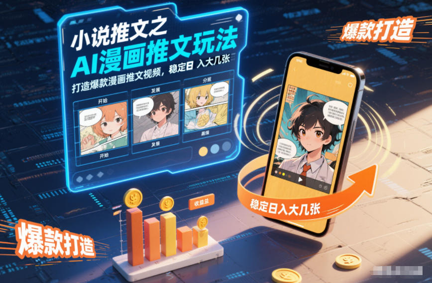 小说推文之AI漫画推文玩法,打造爆款漫画推文视频,稳定日入大几张-智云网