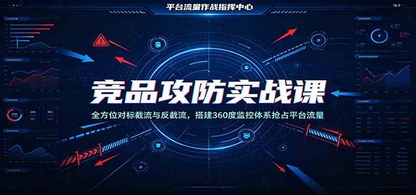 竞品攻防实战课：全方位对标截流与反截流，搭建360度监控体系抢占平台流量-智云网