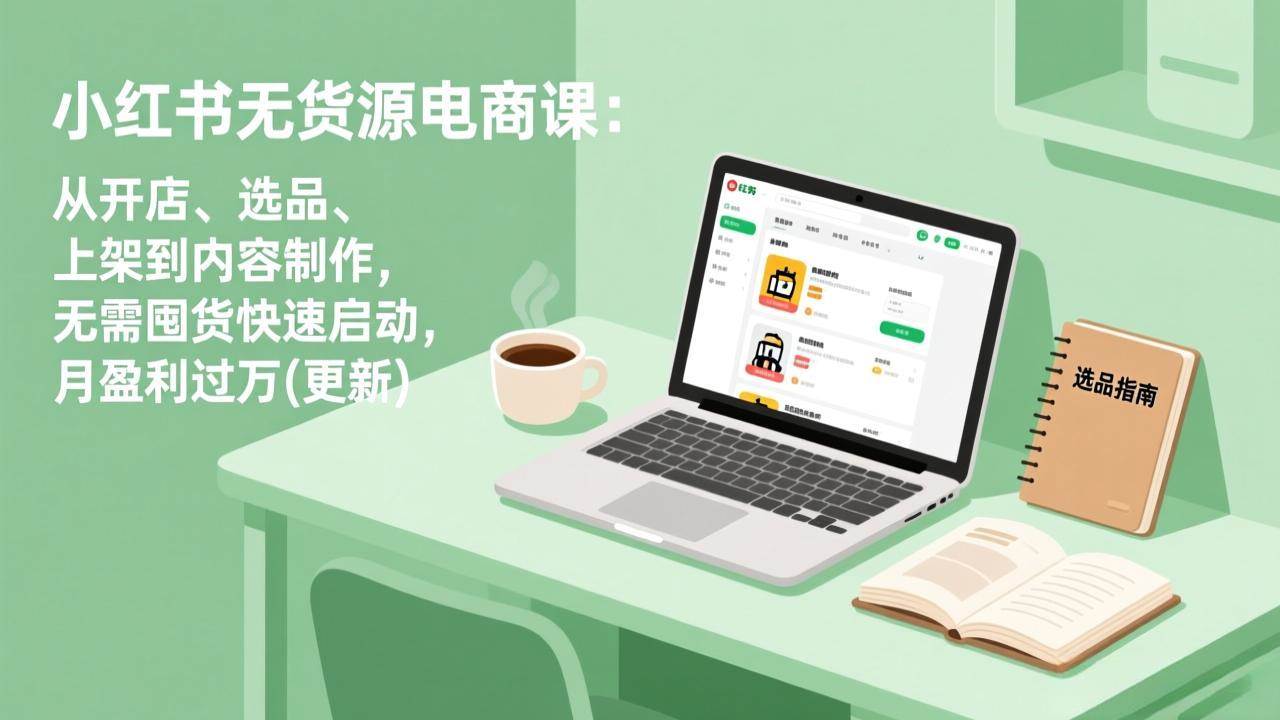（18420期）小红书无货源电商课(5月12更新)：从开店、选品、上架到内容制作，无需囤货快速启动，月盈利过万-智云网