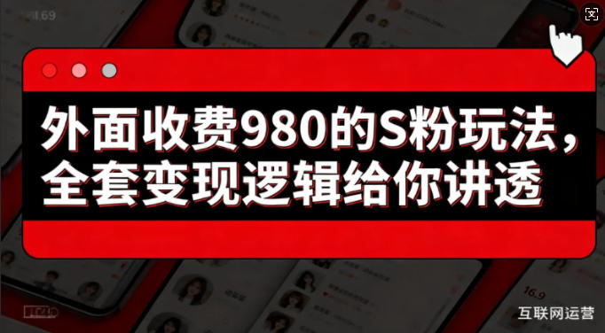 外面收费980的S粉玩法，全套变现逻辑给你讲透-智云网