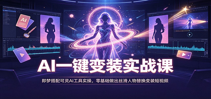 AI一键变装实战课：即梦搭配可灵AI工具实操，零基础做出丝滑人物替换变装短视频-智云网