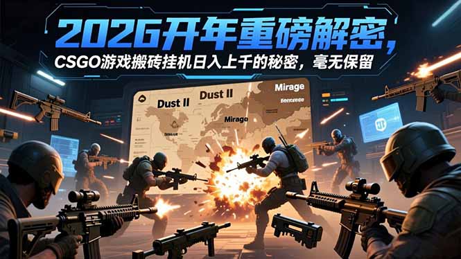 2026开年重磅解密,CSGO游戏搬砖挂机日入上千的秘密,毫无保留-智云网
