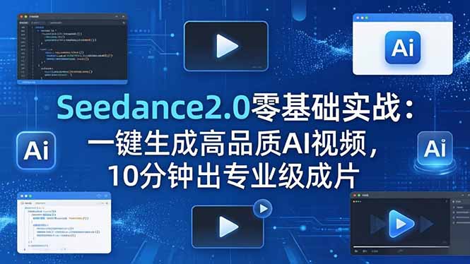 Seedance2.0零基础实战：一键生成高品质AI视频，10分钟出专业级成片-智云网