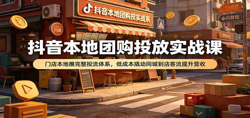 抖音本地团购投放实战课：门店本地推完整投流体系，低成本撬动同城到店客流提升营收-智云网
