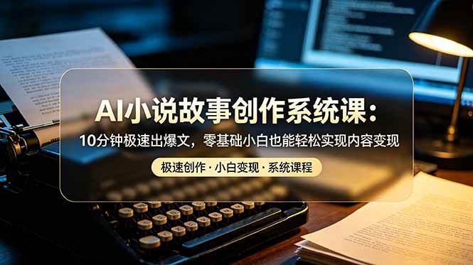 （19053期）AI小说故事创作系统课：10分钟极速出爆文，零基础小白也能轻松实现内容变现-智云网