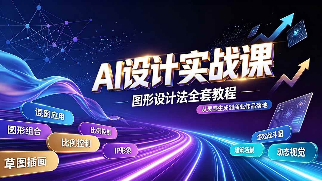 （19554期）AI设计实战课｜图形设计法全套教程，解锁AI工作流技法，精通插画IP、建筑、游戏视觉创作-智云网