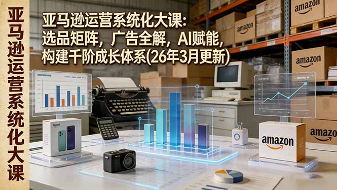 亚马逊运营系统化大课:选品矩阵,广告全解,AI赋能,构建千阶成长体系(26年3月更新-智云网