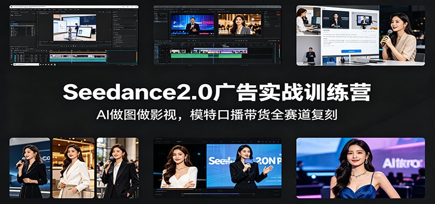 Seedance2.0广告实战训练营:AI做图做影视,模特口播带货全赛道复刻-智云网