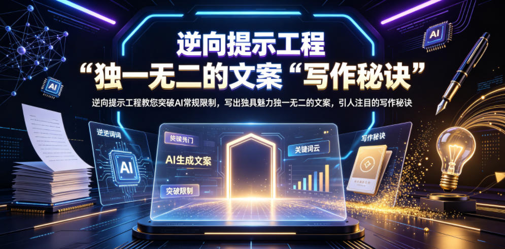 逆向提示工程教您突破AI常规限制，写出独具魅力独一无二的文案，引人注目的写作秘诀【原创双语字幕】-智云网