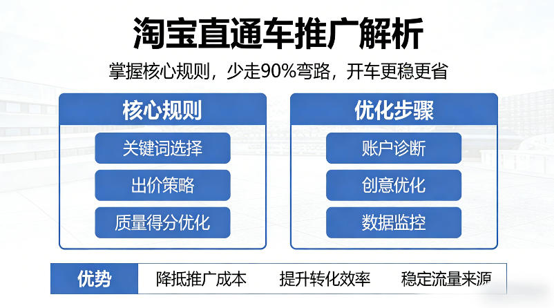 淘宝直通车推广解析，掌握核心规则，少走90%弯路，开车更稳更省-智云网