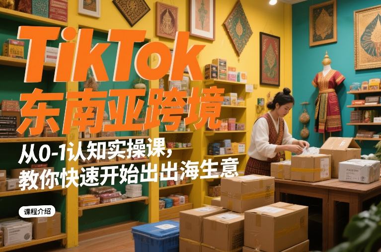 TikTok东南亚跨境从0-1认知实操课，教你快速开始出海生意-智云网
