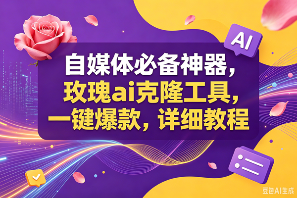 （18977期）玫瑰ai克隆工具，一键爆款ai神器，自媒体的必备工具，50多个功能，详细教程-智云网