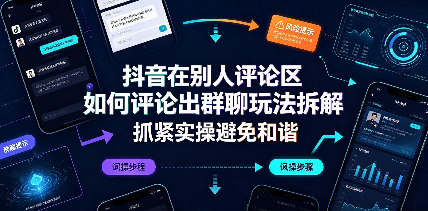 抖音在别人评论区如何评论出群聊玩法拆解，抓紧实操避免和谐-智云网