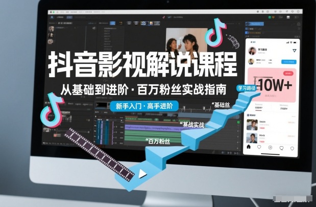 抖音百万粉丝影视解说课程，基础到进阶课，适合新手和进阶学习-智云网