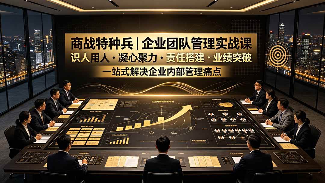 (19534期)商战特种兵|企业团队管理实战课:识人用人|凝心聚力|责任搭建|业绩突破,一站式解决企业内部管理痛点-智云网