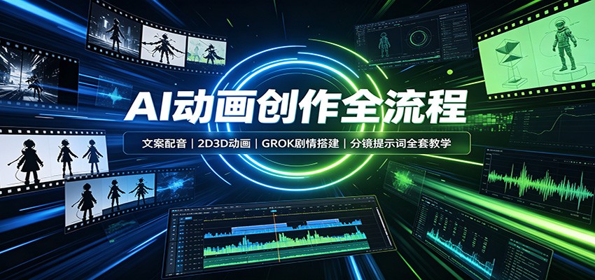 AI动画创作全流程：文案配音，2D3D动画，GROK剧情搭建，分镜提示词全套教学-智云网