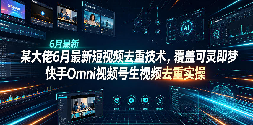 某大佬6月最新短视频去重技术，覆盖可灵即梦快手Omni视频号生视频去重实操-智云网