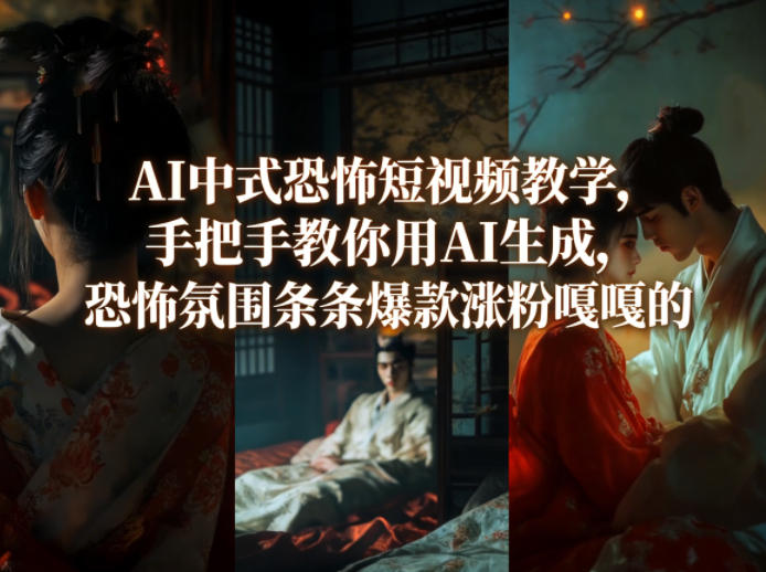AI中式恐怖短视频教学，手把手教你用AI生成，恐怖氛围条条爆款涨粉嘎嘎的-智云网