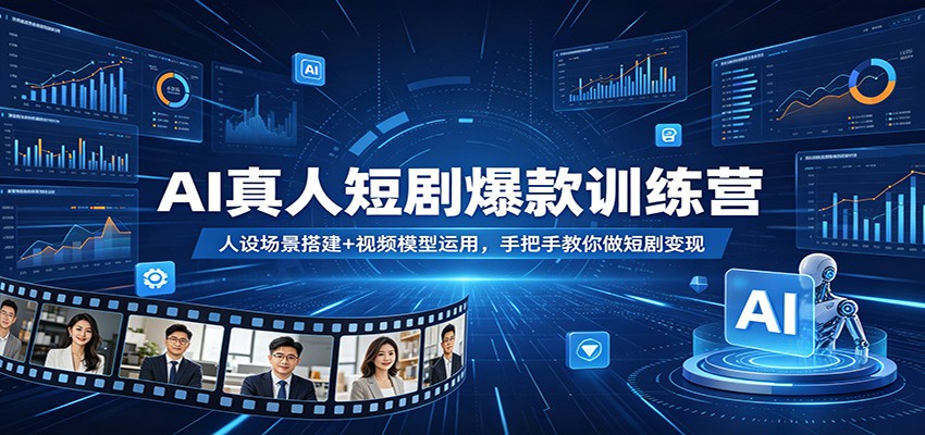 AI真人短剧爆款训练营：人设场景搭建+视频模型运用，手把手教你做短剧变现-智云网