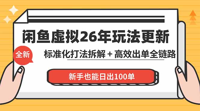 闲鱼虚拟从0到1系统化运营课程：标准化打法拆解 + 高效出单全链路教学，新手也能日出100单-智云网