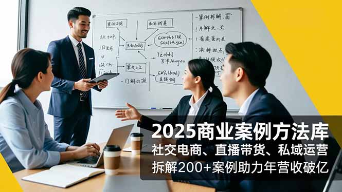 2025商业案例方法库，社交电商、直播带货、私域运营，拆解200+案例助力年营收破亿-智云网
