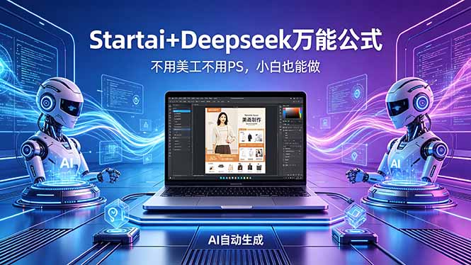 AI自动做电商详情页:Startai+Deepseek万能公式,不用美工不用PS,小白也能做-智云网