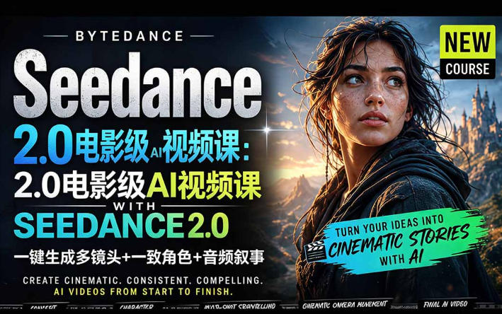 字节跳动的Seedance 2.0 AI电影视频生成制作教程,一键生成多镜头+一致角色+音频叙事-中英字幕-智云网
