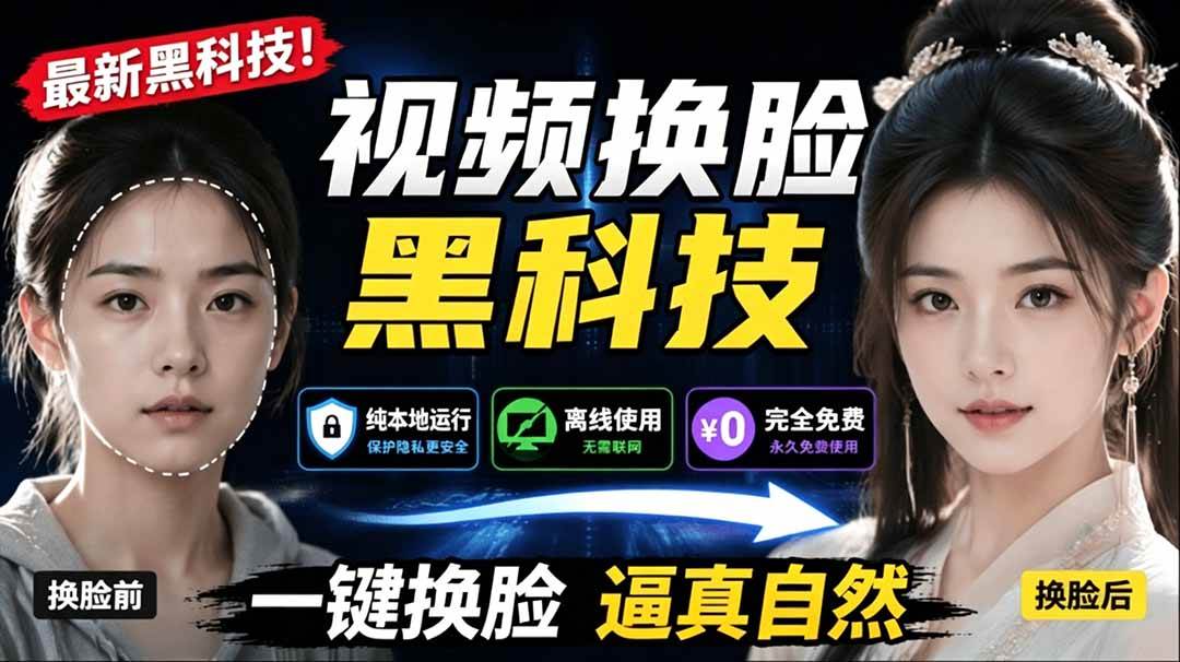 （19025期）AI 人工智能如此夸张？一键视频换脸黑科技，纯本地离线运行，本地视频换脸娱乐工具， AI FaceSwap-智云网