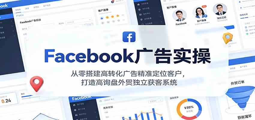 Facebook广告实操，从零搭建高转化广告精准定位客户，打造高询盘外贸独立获客系统-智云网