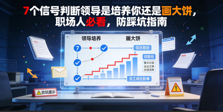 付费文章：7个信号判断领导是培养你还是画大饼，职场人必看，防踩坑指南-智云网