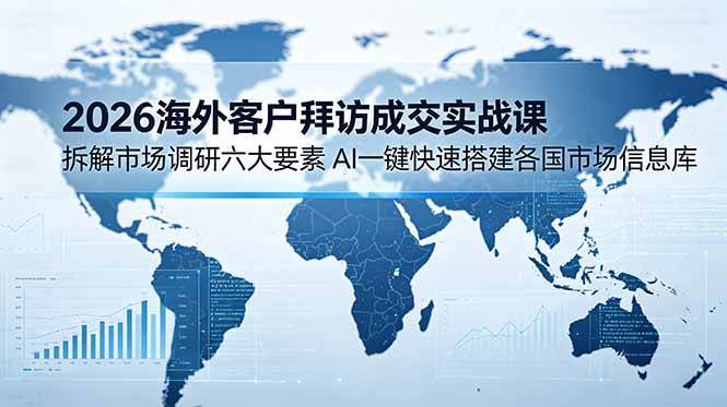 （18992期）2026海外客户拜访成交实战课：拆解市场调研六大要素，AI一键快速搭建各国市场信息库-智云网