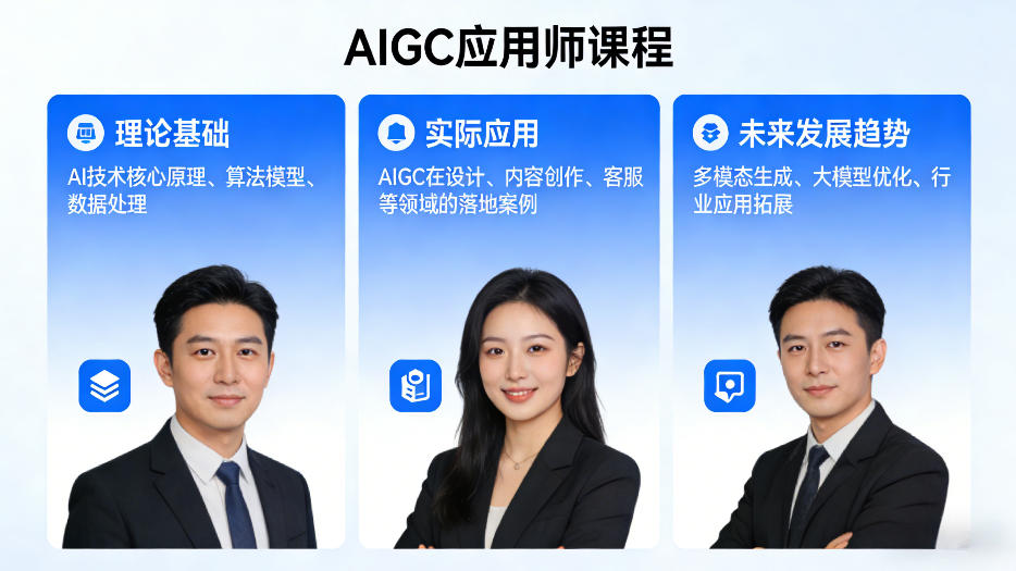AIGC应用师课程，覆盖了AI技术的理论基础、实际应用、以及未来发展趋势-智云网
