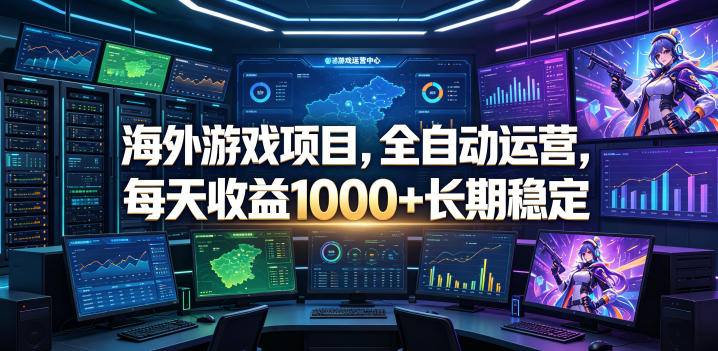 海外游戏项目，全自动运营，每天收益1000+长期稳定【揭秘】-智云网
