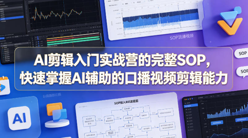 AI剪辑入门实战营的完整SOP,快速掌握AI辅助的口播视频剪辑能力-智云网