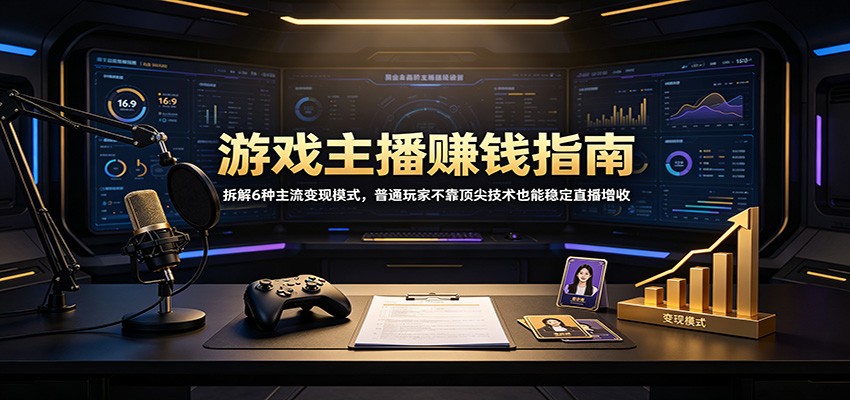 游戏主播赚钱指南：拆解6种主流变现模式，普通玩家不靠顶尖技术也能稳定直播增收-智云网