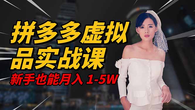 2025 拼多多虚拟品系统实战课，轻资产项目，可矩阵开工作室，新手也能…-智云网