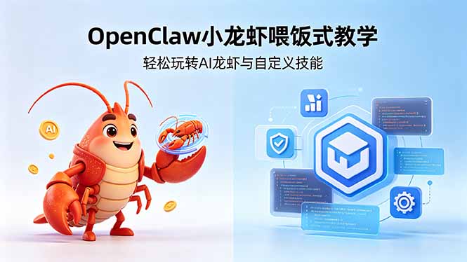 不用懂技术!OpenClaw小龙虾喂饭式教学,轻松玩转AI龙虾与自定义技能 (5月22更新-智云网